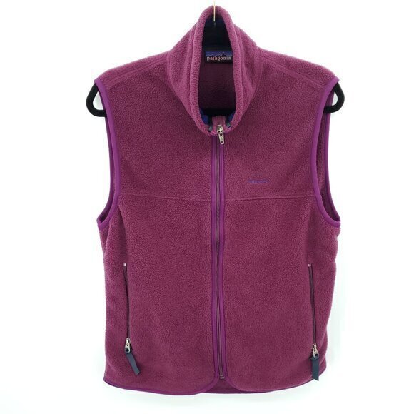 VTG Patagonia Lightweight Synchilla Fleece Vest S Plum/Purple - Picture 2 of 16